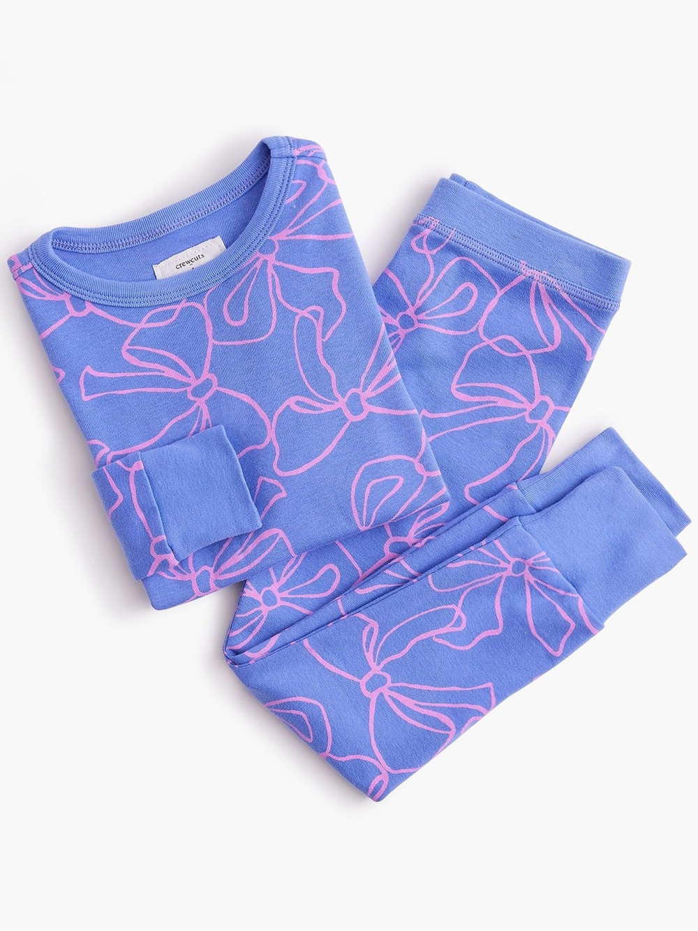 New J.crew Factory Girls' long-sleeve bows pajama set 5T NWT